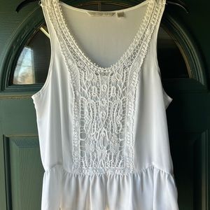 Lacy White Sleeveless Top